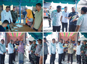 Wabup Raja Sayang Tinjau Operasi Pasar di Pasar Inpres Simpang Peut