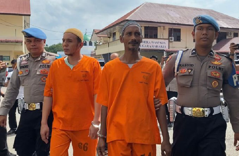 Terlibat Pembakaran Rumah dan Miliki Senjata Api, Dua Pria Ditangkap di Aceh Utara