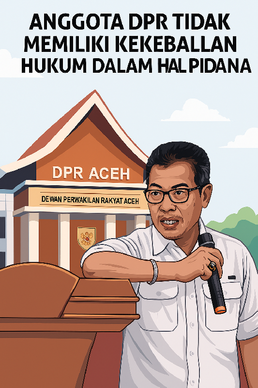 Dr. Wiratmadinata: Anggota DPR Tidak Memiliki Kekebalan Hukum Dalam Hal Pidana