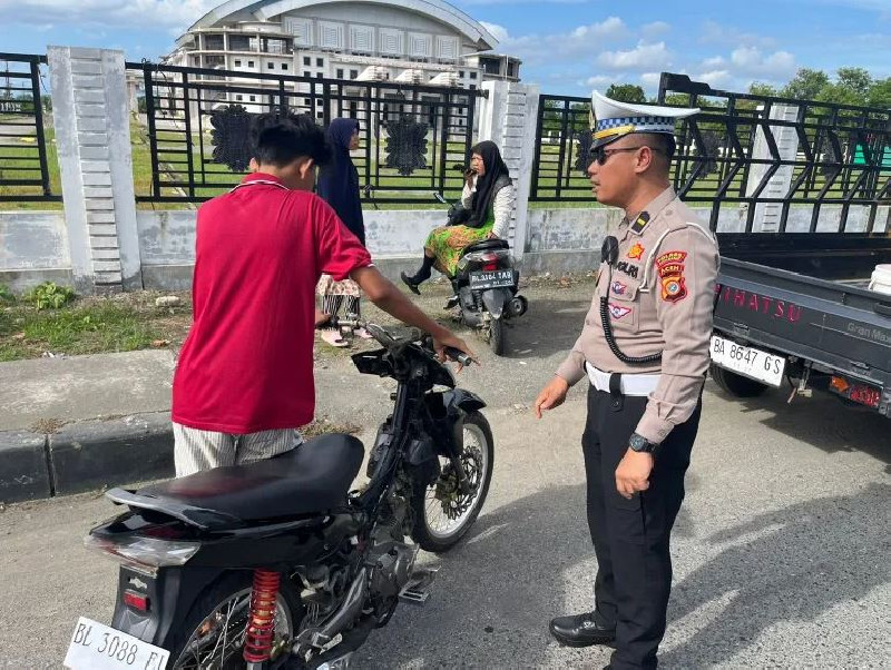 25 Pengendara Ditilang di Meulaboh, Polisi Fokus Razia Knalpot Brong dan Helm Non-SNI