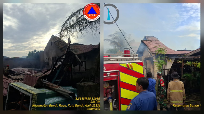 Api Lalap Rumah di Lambheu Aceh Besar, Beruntung Tak Ada Korban Jiwa