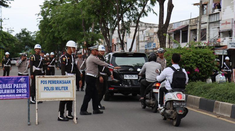 Razia Operasi Patuh Seulawah 2025 bersamaan dengan Razia Polisi Militer