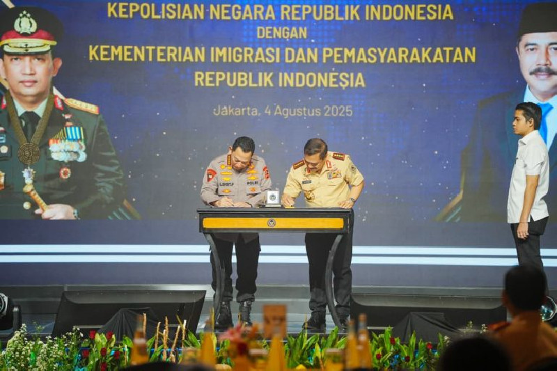 Teken Nota Kesepahaman dengan Kementerian Imipas, Kapolri Harap Sinergisitas Makin Optimal