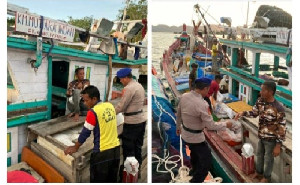 Polisi Cek Kelaikan Kapal Nelayan Sabang