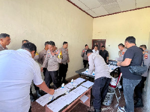 Tes Urine Peserta UKP, Polres Aceh Selatan Pastikan Seluruh Personel Negatif Narkoba