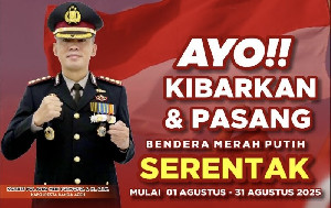 Kapolresta Banda Aceh Himbau dan Ajak Masyarakat Kibarkan Bendera Merah Putih Serentak