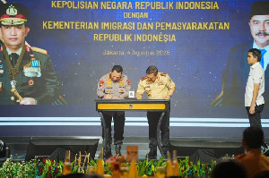 Teken Nota Kesepahaman dengan Kementerian Imipas, Kapolri Harap Sinergisitas Makin Optimal