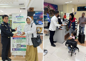 Bea Cukai Banda Aceh dan BPOM Edukasi Penumpang Internasional di Bandara SIM