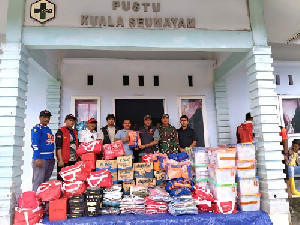 Wabup Nagan Raya Salurkan Bantuan untuk Korban Banjir di Kuala Seumayam