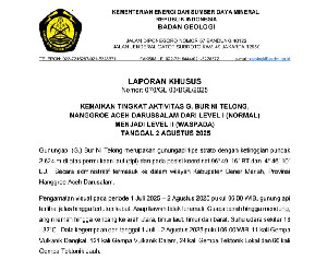 Status Gunung Bur Ni Telong Naik Jadi Waspada, Warga Diminta Jauhi Kawah