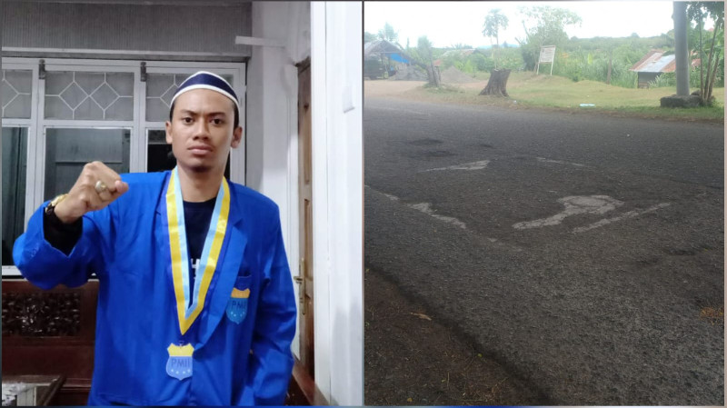 Rawan Kecelakaan, PMII Soroti Jalan Rusak Menuju Asrama Mahasiswa Aceh Besar
