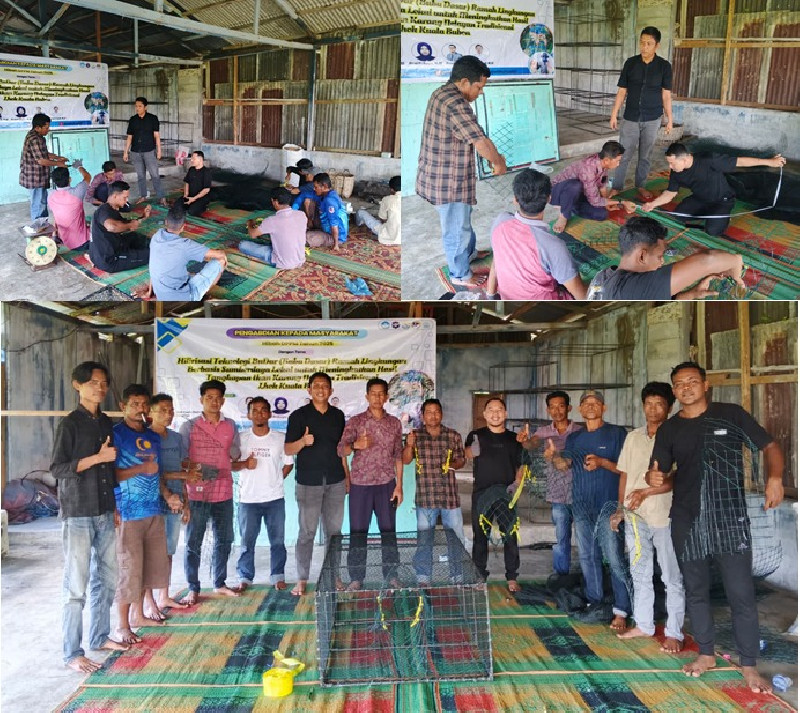 Dosen UTU Latih Nelayan Lhok Kuala Bubon Buat Bubu Ramah Lingkungan