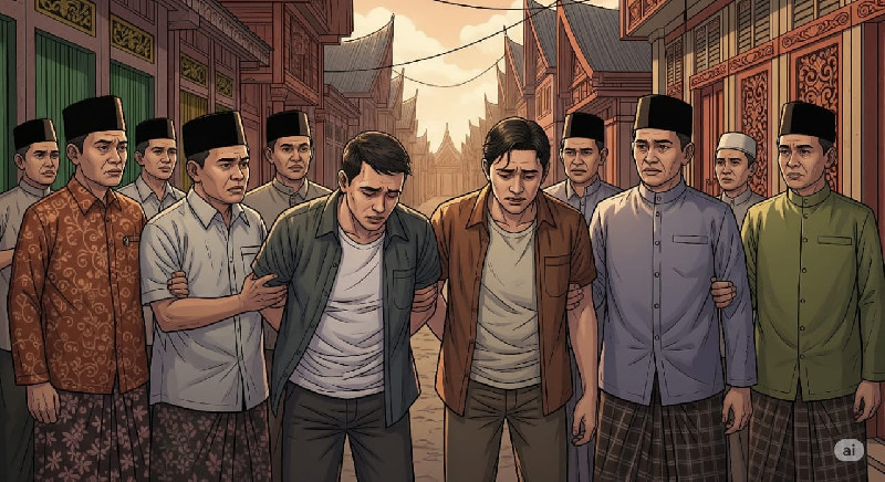Dua Pria Diduga Pasangan Sejenis Diamankan Warga di Beurawe Banda Aceh