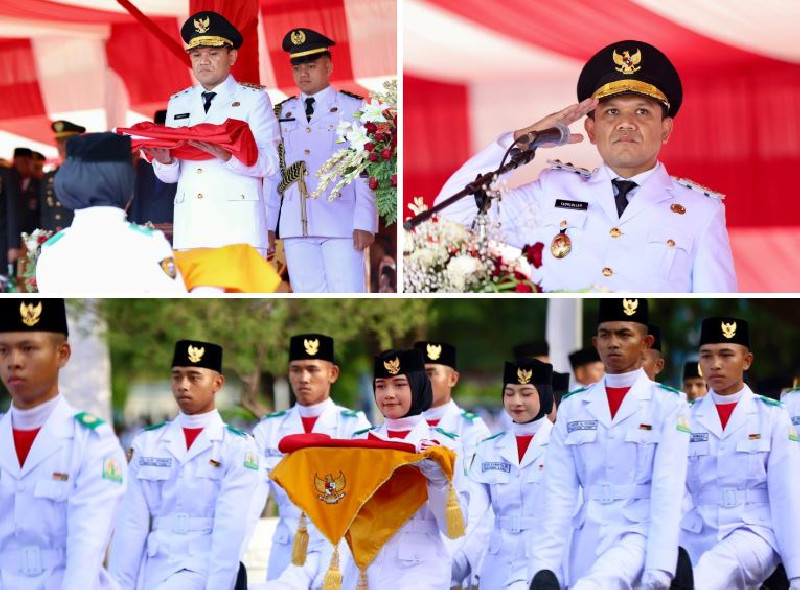 Dipimpin Wakil Gubernur, Upacara Penurunan Bendera di Aceh Berlangsung Khidmat