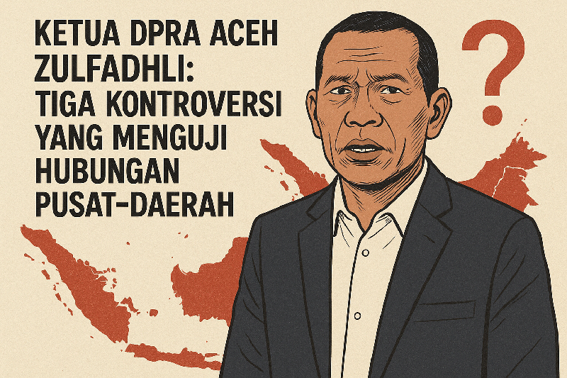 Ketua DPRA Aceh Zulfadhli: Tiga Kontroversi yang Menguji Hubungan Pusat–Daerah