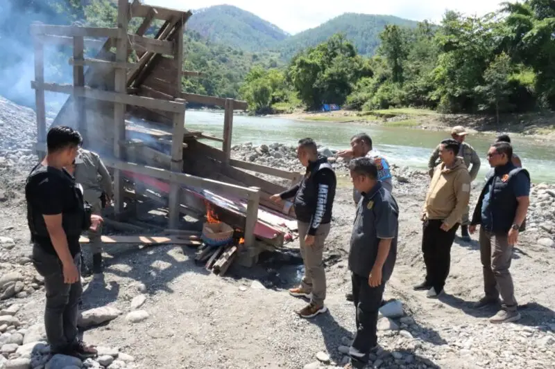 Tindak Laporan Masyarakat, Polres Aceh Tengah Razia Aktivitas Tambang Emas Ilegal
