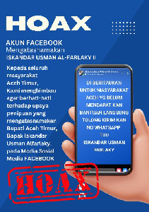 Waspada, Akun FB Catut Nama Bupati Al-Farlaky