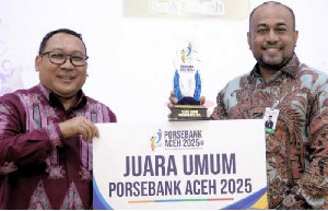 Bank Aceh Sabet Juara Umum Porsebank Aceh 2025