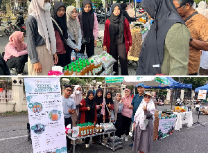 Mahasiswa KKN Tematik PKMBP-TTG USK Perkenalkan Produk Santri Dayah Mini di CFD