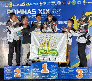 Sementara, Tim Panjat Tebing Aceh Sumbang 2 Medali di POMNAS XIX 2025 Jawa Tengah