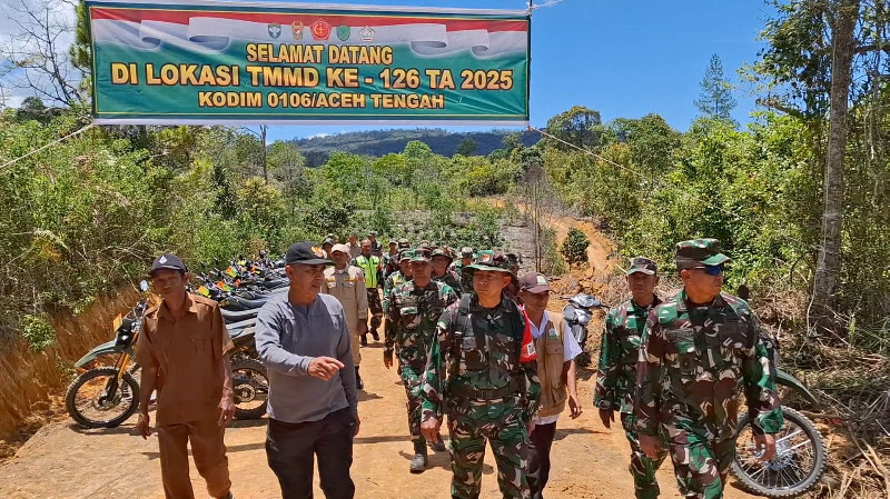 Kodim 0106 Aceh Tengah Percepatan Pembangunan Desa Lewat TMMD ke-126