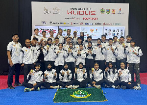 Taekwondo Jawa Barat Juara Umum PON Bela Diri Kudus 2025