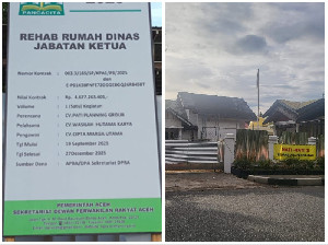 Biaya Rehab Rumah Dinas Ketua DPRA Dinilai Fantastis, TTI Desak Audit Transparansi Anggaran