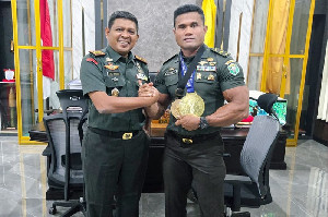 Juara Dunia Bina Raga, Letnan Andri Disambut Haru