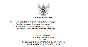 Bupati Ajak ASN dan Pelaku Usaha Mutasi Nomor Polisi ke Aceh Jaya