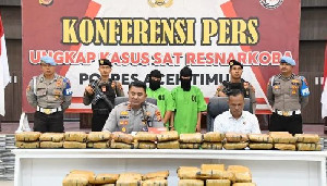 Polres Aceh Timur Gagalkan Penyelundupan 67 Kg Ganja, 2 Pelaku Diamankan