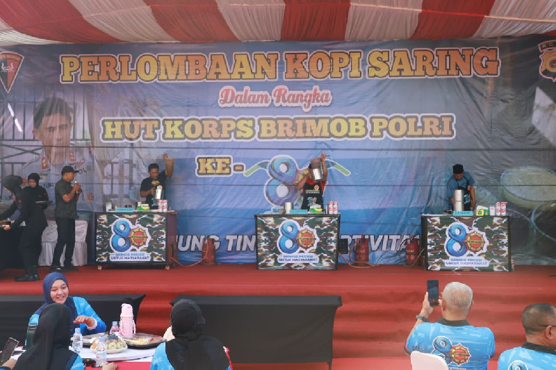 Lomba Kopi Saring HUT ke-80 Brimob, Hadiah Rp10 Juta Menanti Pemenang