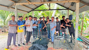 BEM FPIK dan Akademisi UTU Latih Alat Tangkap BuDar Untuk Nelayan Meureubo