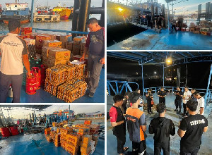 Kapal Patroli BC 60001 Berangkat Membawa Bantuan untuk Korban Bencana di Aceh