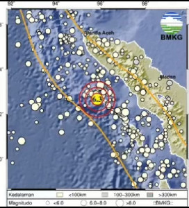 Gempa 6,3 Magnitudo Guncang Barat Laut Sinabang