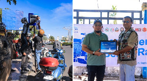 Dishub Aceh Bersama Komunitas Vespa Gelar Aksi Bersih Rambu Jalan