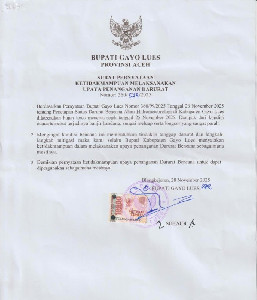 Daerah Lumpuh, Bupati Gayo Lues Minta Intervensi Pusat