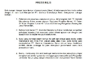 PT Marinda Utamakarya Subur Bantah Informasi Hoaks Terkait Proyek Penggantian Jembatan Woyla