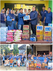 Irsan Sosiawan Salurkan Bantuan Sembako untuk Dapur Umum Mahasiswa Terdampak Bencana