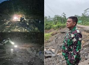 Siang Malam TNI Kebut Pembangunan Jembatan Bailey Bener Meriah
