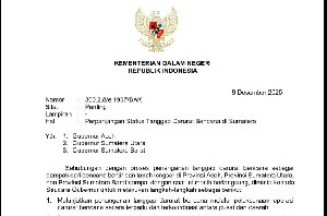 Kemendagri Perpanjang Status Darurat Bencana di Aceh, Sumut, dan Sumbar