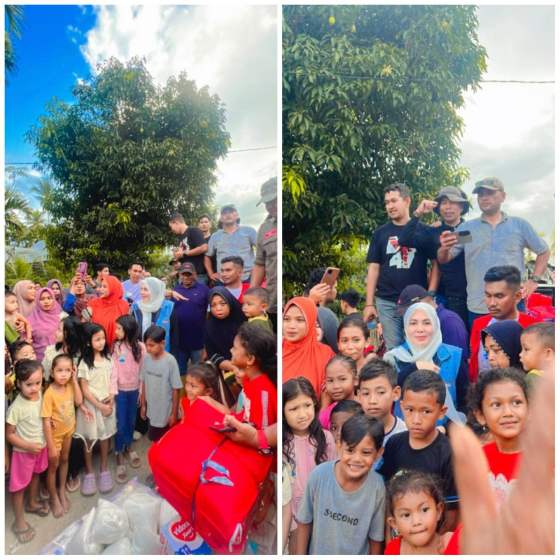 Bunda Salma Terobos Lumpur Bantu Warga Matang Kuli