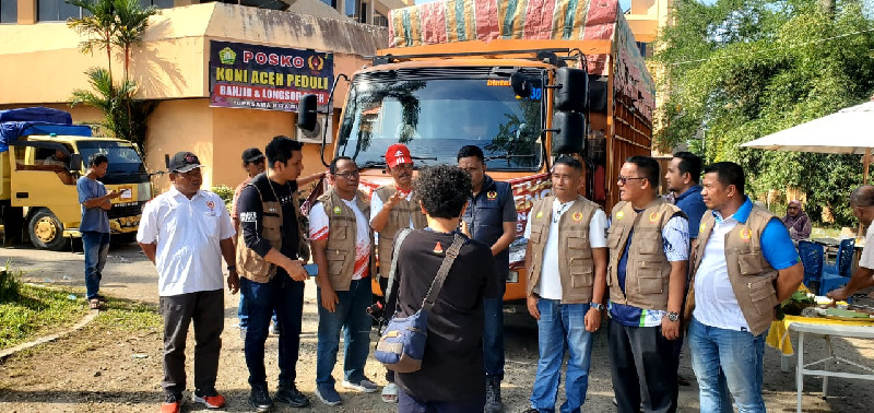 150 Ton Bantuan KONI Aceh Diluncurkan Menuju Titik Wilayah Terdampak