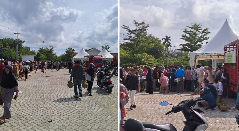 Seribuan Warga 'Serbu' Elpiji di Pasar Tani Banda Aceh