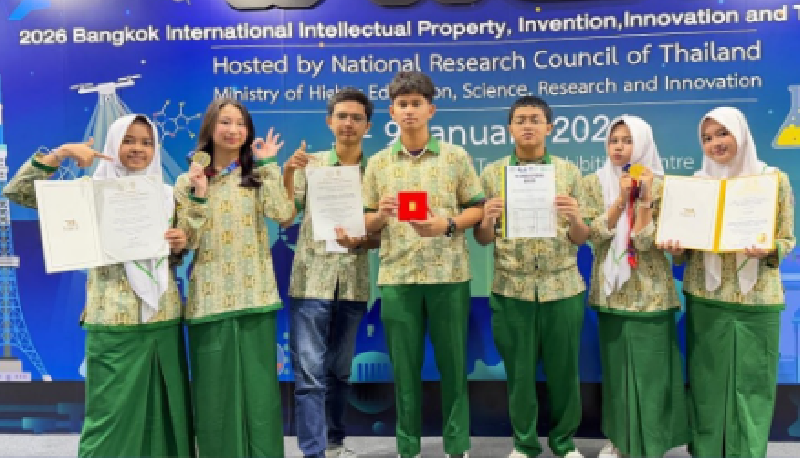 Siswa SMAN 3 Banda Aceh Ukir Prestasi Internasional di Thailand Inventors&rsquo; Day 2026