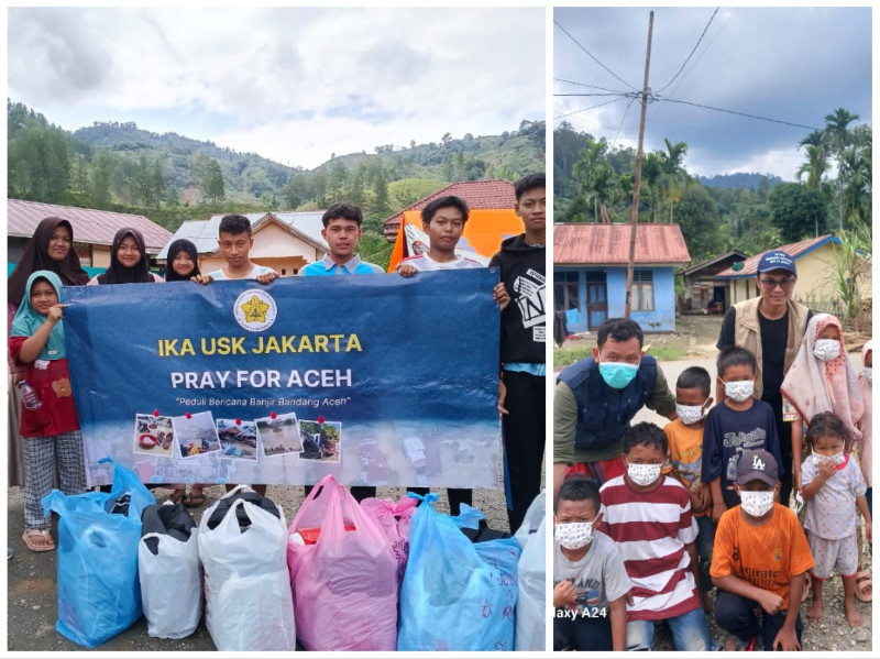 IKA USK Jakarta Bantu Siswa Terdampak Banjir dan Longsor di Aceh Tengah