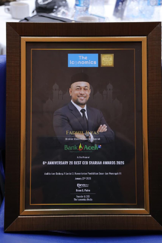 Bank Aceh Syariah Raih Penghargaan Nasional di Indonesia Syariah Awards 2026