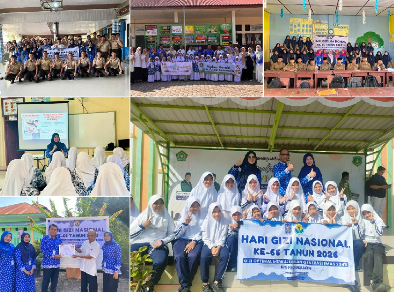 Peringati HGN ke-66, DPD PERSAGI Aceh Gelar Edukasi Gizi Serentak di 65 Sekolah