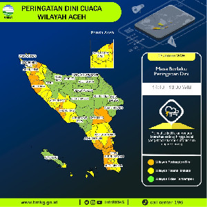 Tiga Hari Kedepan Cuaca Ekstrem Berpotensi Terjadi di Aceh