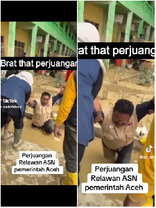 Kisah Kecil Relawan ASN Aceh Bersihkan Fasilitas Publik