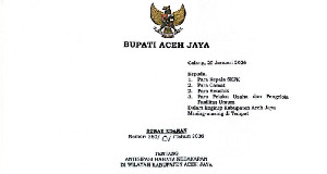 Bupati Aceh Jaya Terbitkan Surat Edaran Antisipasi Kebakaran Tahun 2026